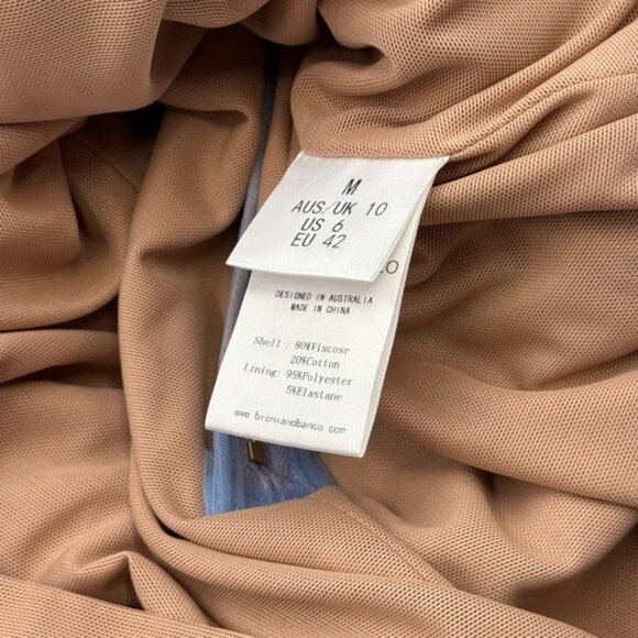 🆕 BRONX & BANCO 🧿 NWOT Violet Flared Embroidered Mesh Midi Dress, Sz M US 6 - Picture 16 of 16